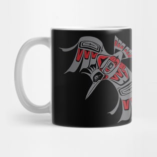 Tlingit style Kingfisher, in gray Mug